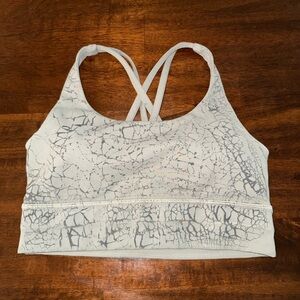 Lululemon Athletica Crisscross Sports Bra - Cream and Gray
